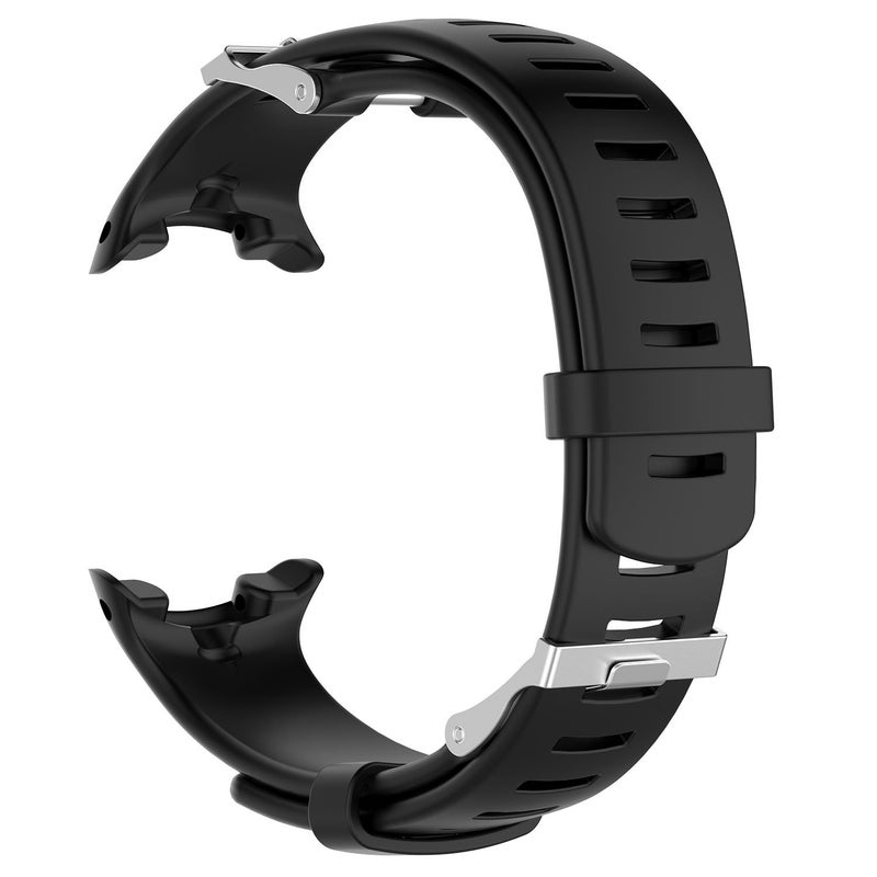 QGHXO Band for Suunto D4 / D4i, Classic Replacement Soft WristBand for Suunto D4 / D4i Novo Watch, Fits 5.7"-8.6" (145mm-220mm) Wrist (BK) - Image 2